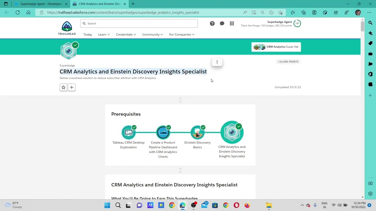 Crm analytics and einstein discovery insights specialist